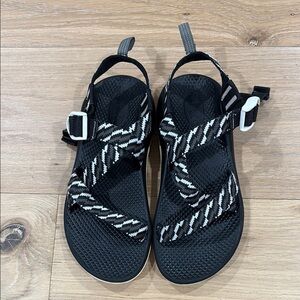 Chaco Black and White Strappy Sandals